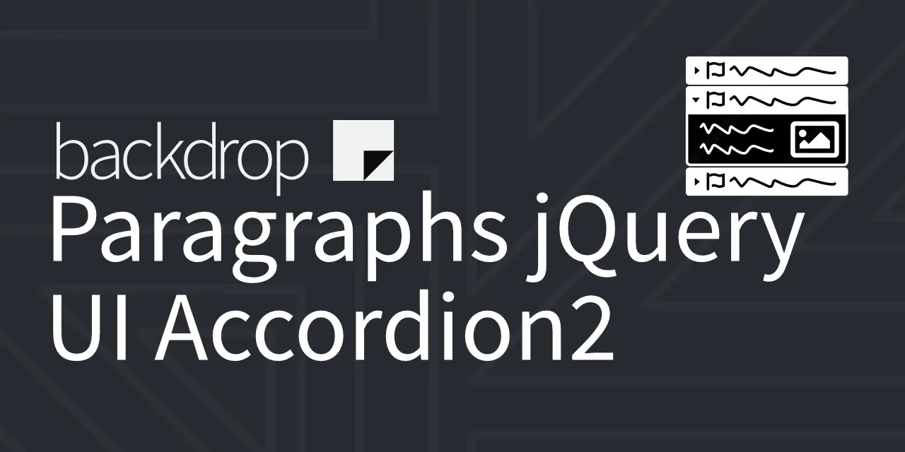 Paragraphs jQuery UI Accordion2 - Backdrop CMS - Representative image
